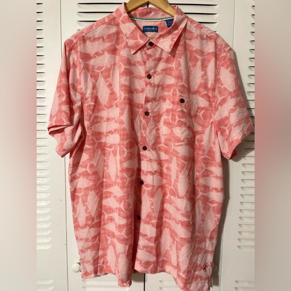 CARIBBEAN JOE ISLAND SUPPLY CO.  MEN'S SHORT SLEEVES SHIRT PINK SIZE XXL - Picture 3 of 15